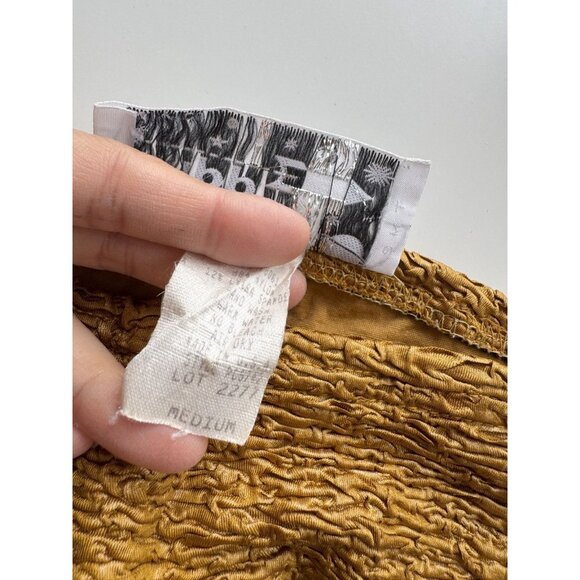 Vintage 90's TRIPP NYC Gold Ruched Slim Fit Flared Pants Trousers, Size M - Picture 12 of 15